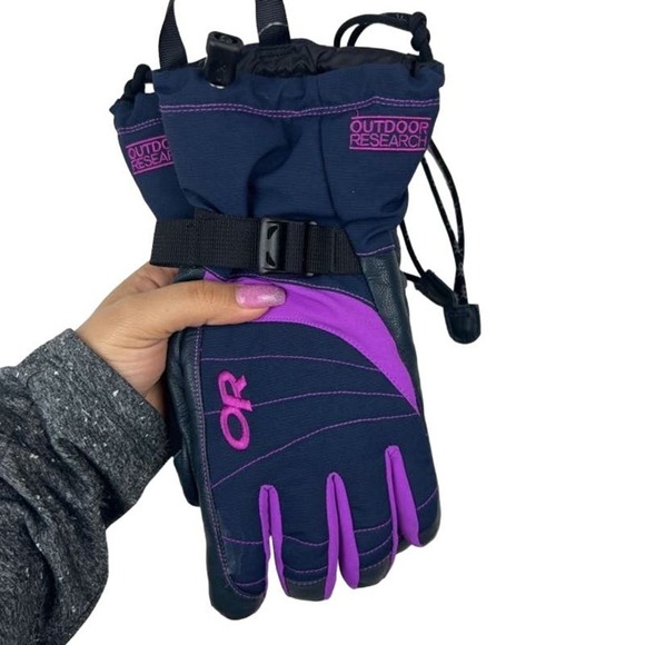 Outdoor Research Revolution gloves blue and purple womens size small - Picture 1 of 7